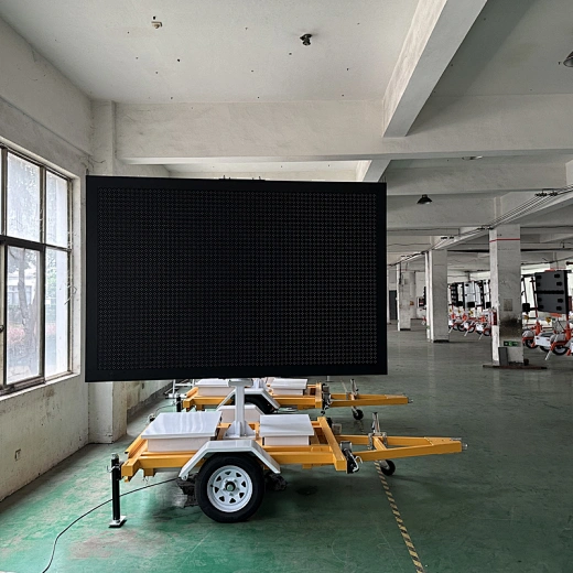 Solar full colour trailer mounted mobile led screen